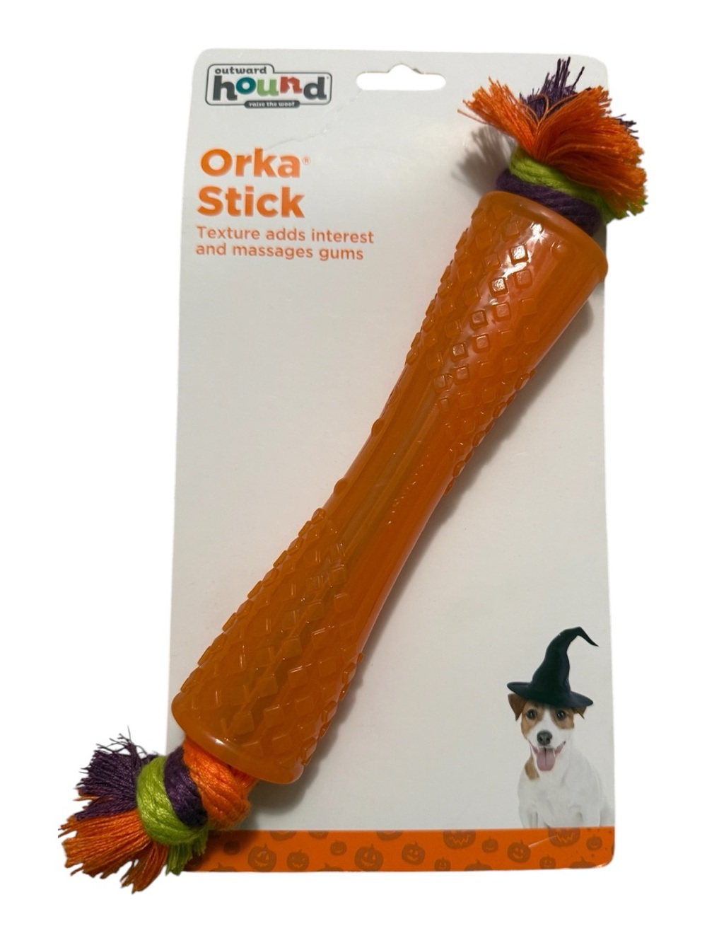 Outward Hound Orka Stick Orange Dog Chew Tug Toy New